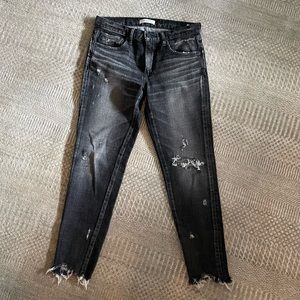 MOUSSY Glendale Distressed Crop Skinny Jeans